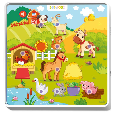 Интерактивный планшет Говорящие пазлы Животные фермы BertToys FD80 01